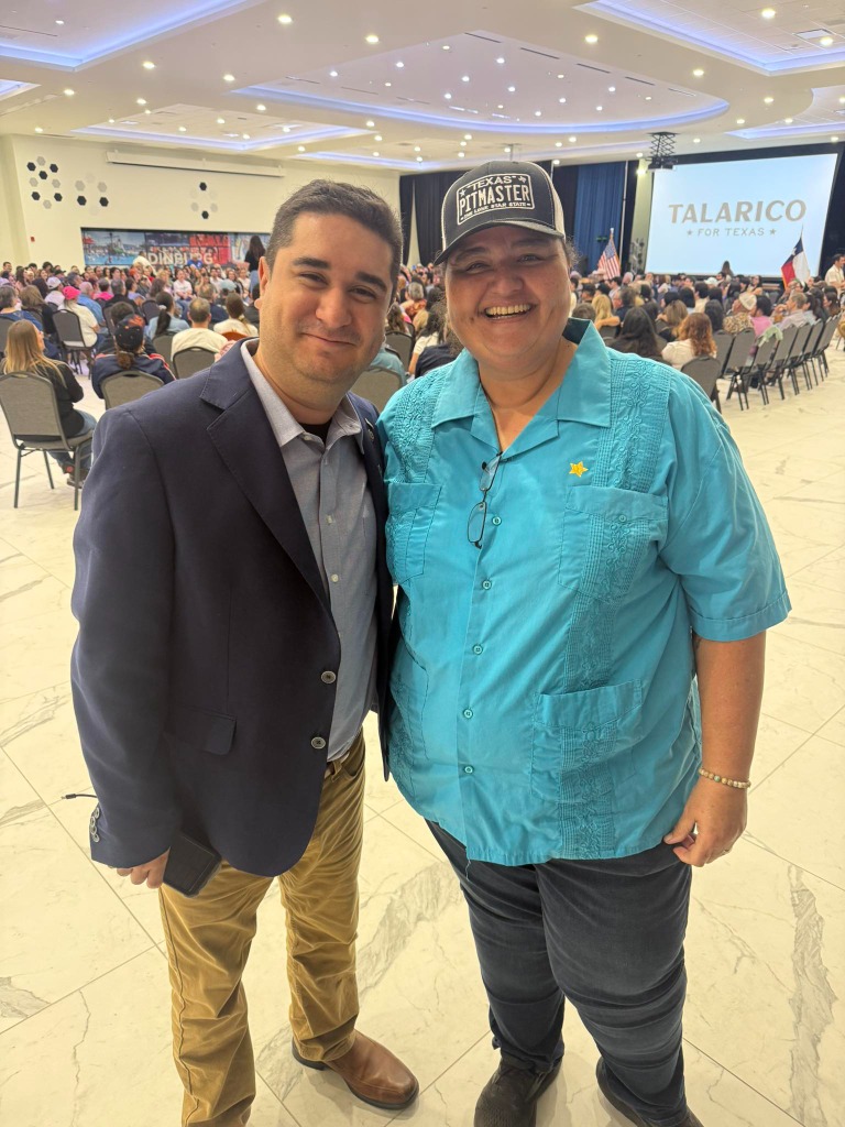 Precinct Chair Alma Vera and Neighborhood Captain Jason Delattre